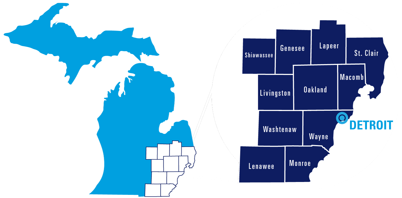 Southeast Michigan Map